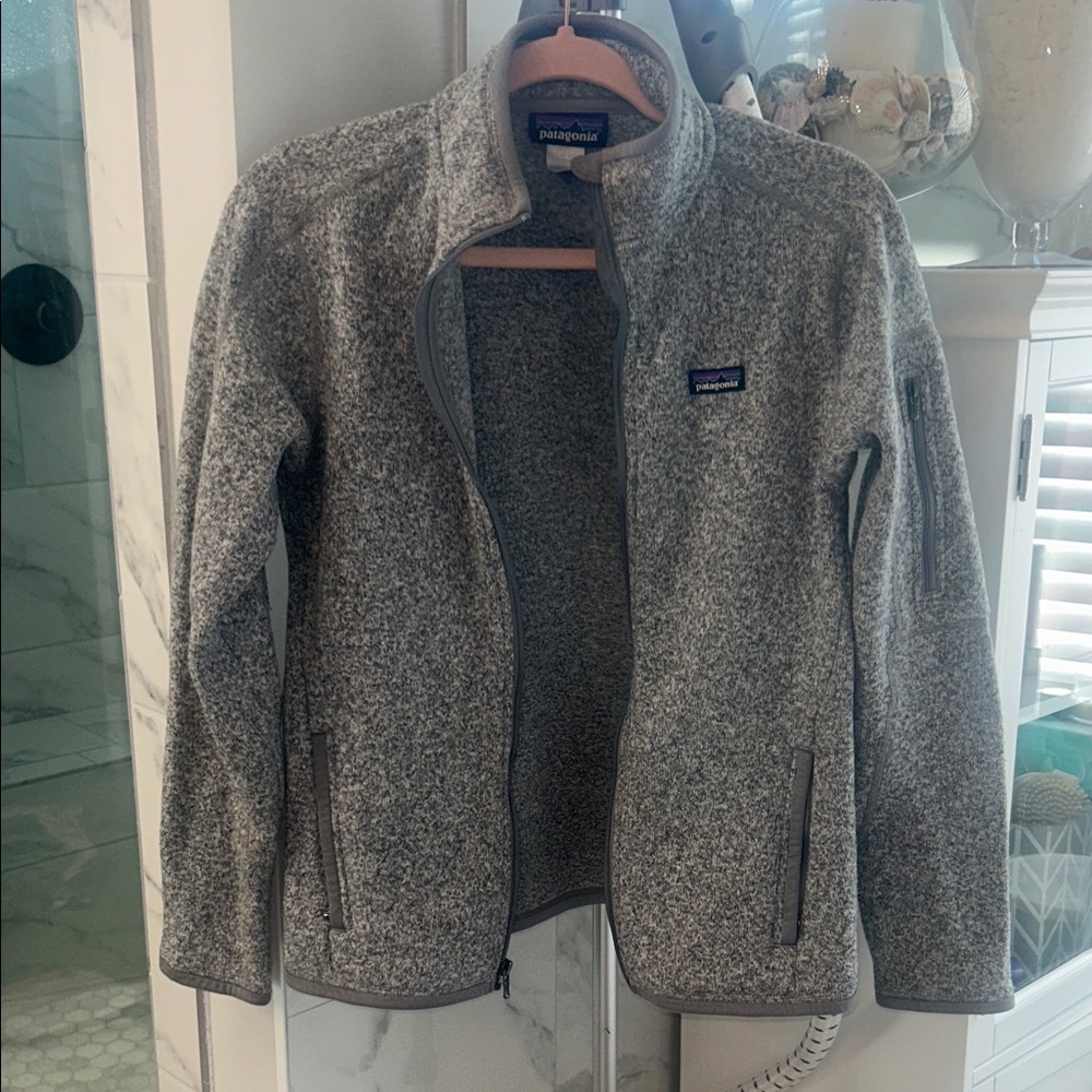 Patagonia Heathered Gray Zip-Up Fleece